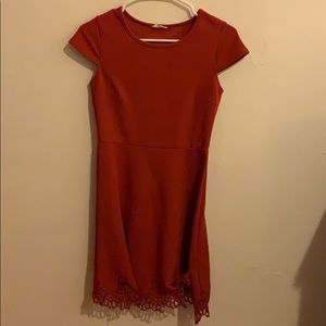 Burnt Orange Dress with cut out details